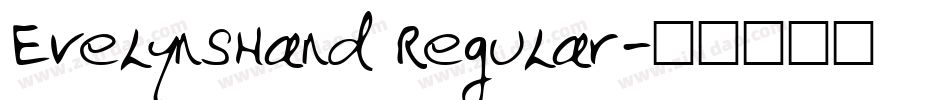 EvelynsHand Regular字体转换